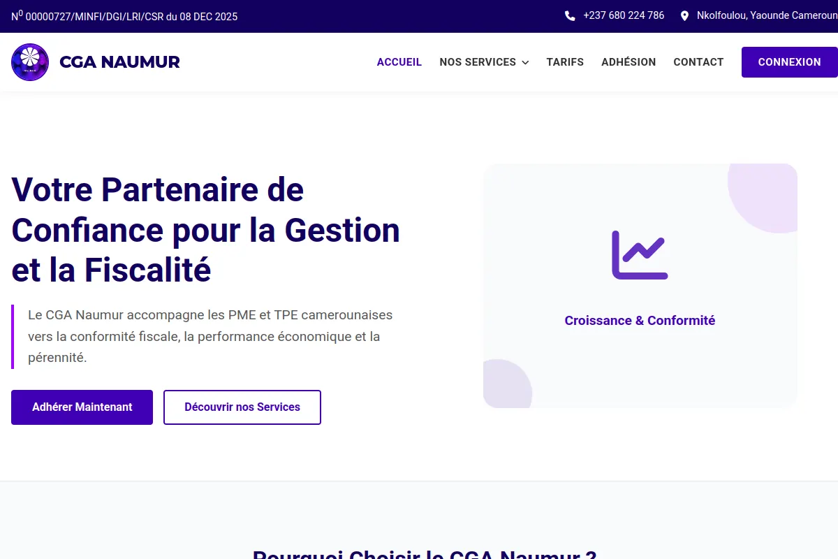 Aperçu du site CGA Naumur